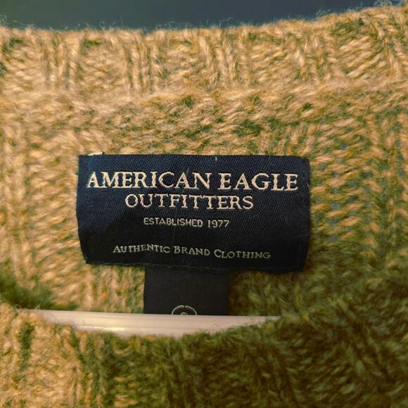 Vintage American Eagle Outfitters wool cable knit fishermans sweater small mens - Picture 4 of 6